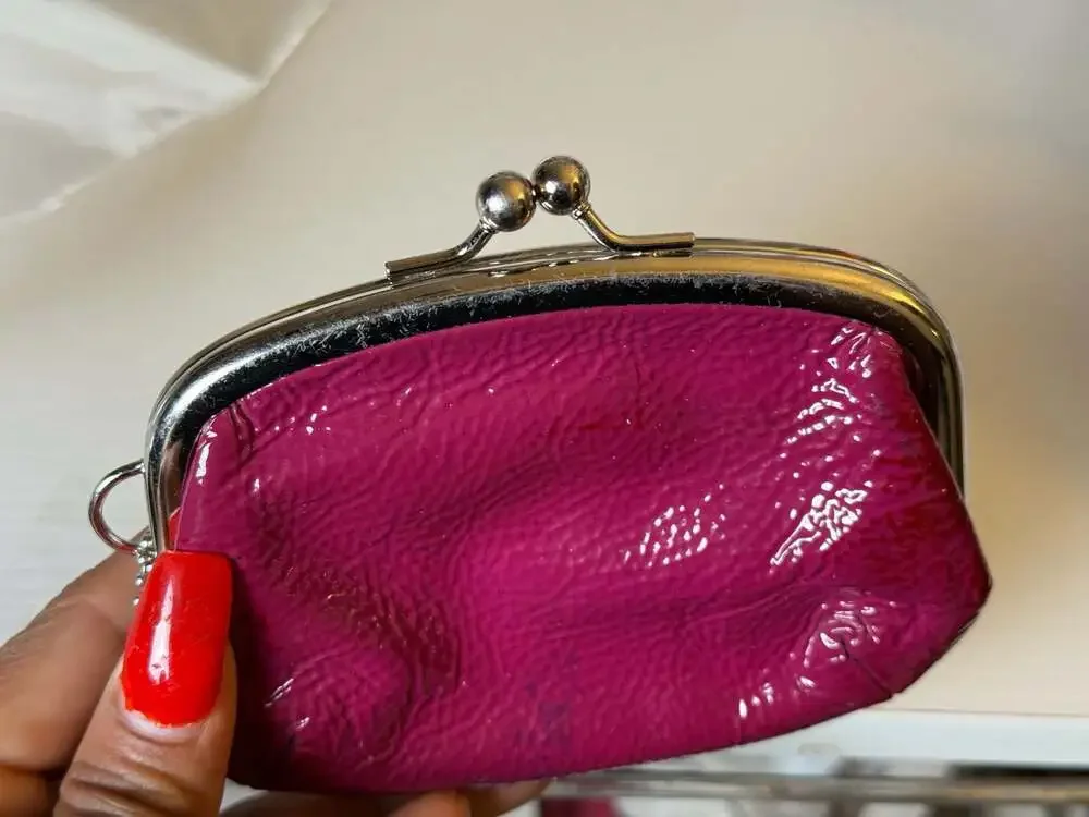 Coach Berry Patent Leather Kiss Lock Coin Purse
